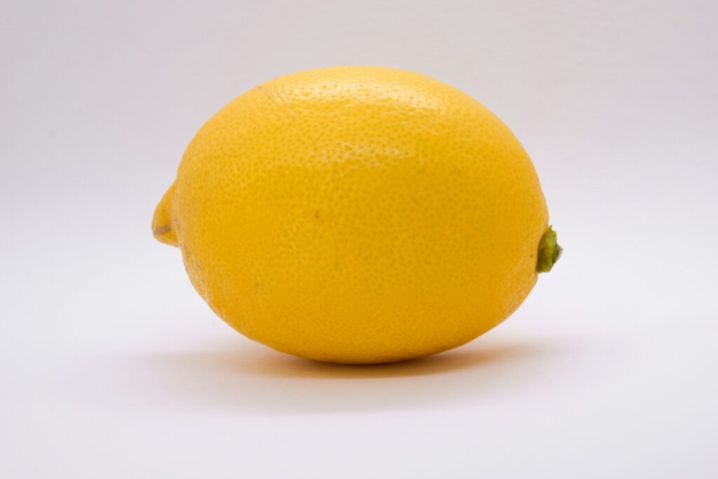 lemon on white background