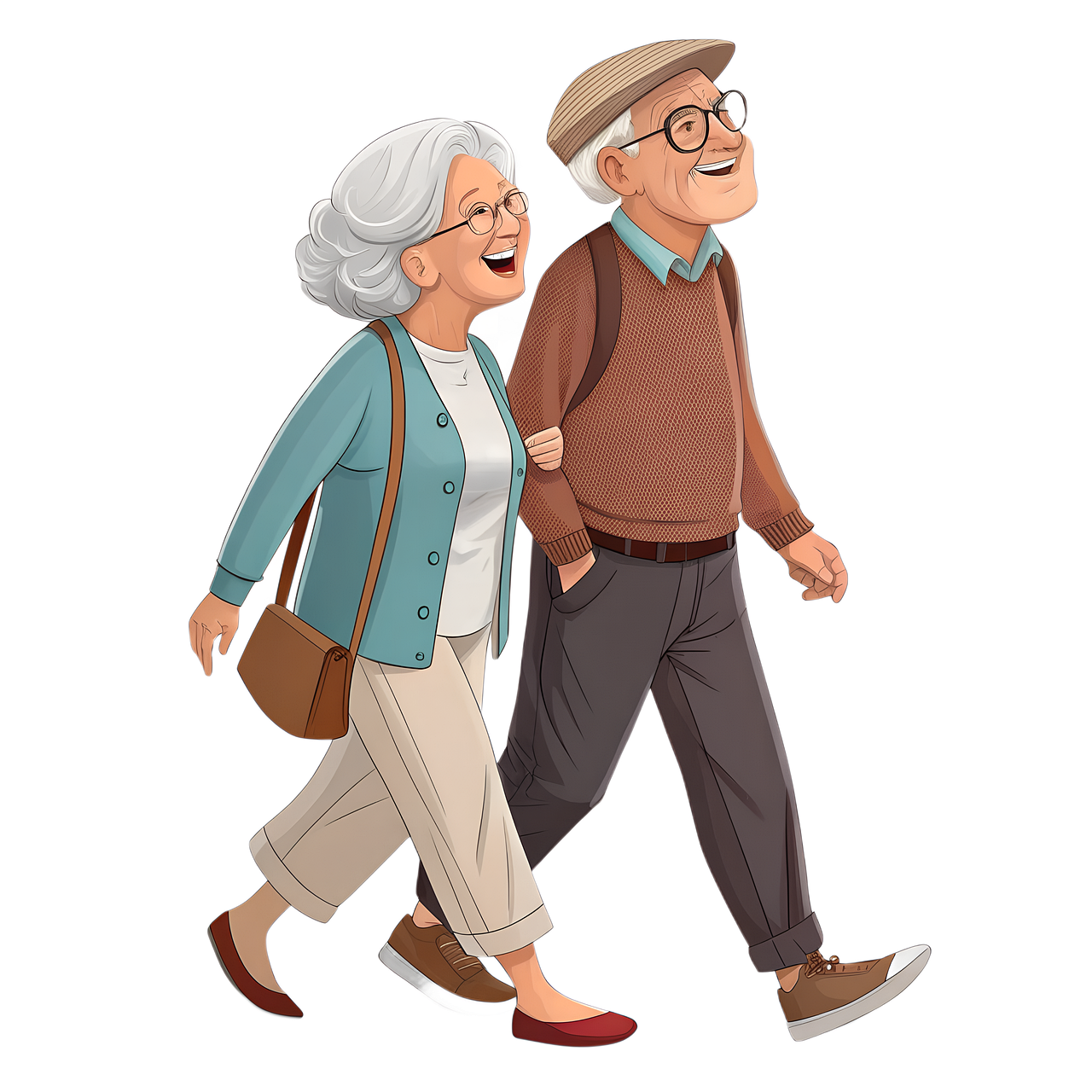 pair, love, happy, marriage, attitude, smile, attachment, spouses, elderly, lady, old, pensioner, stroll