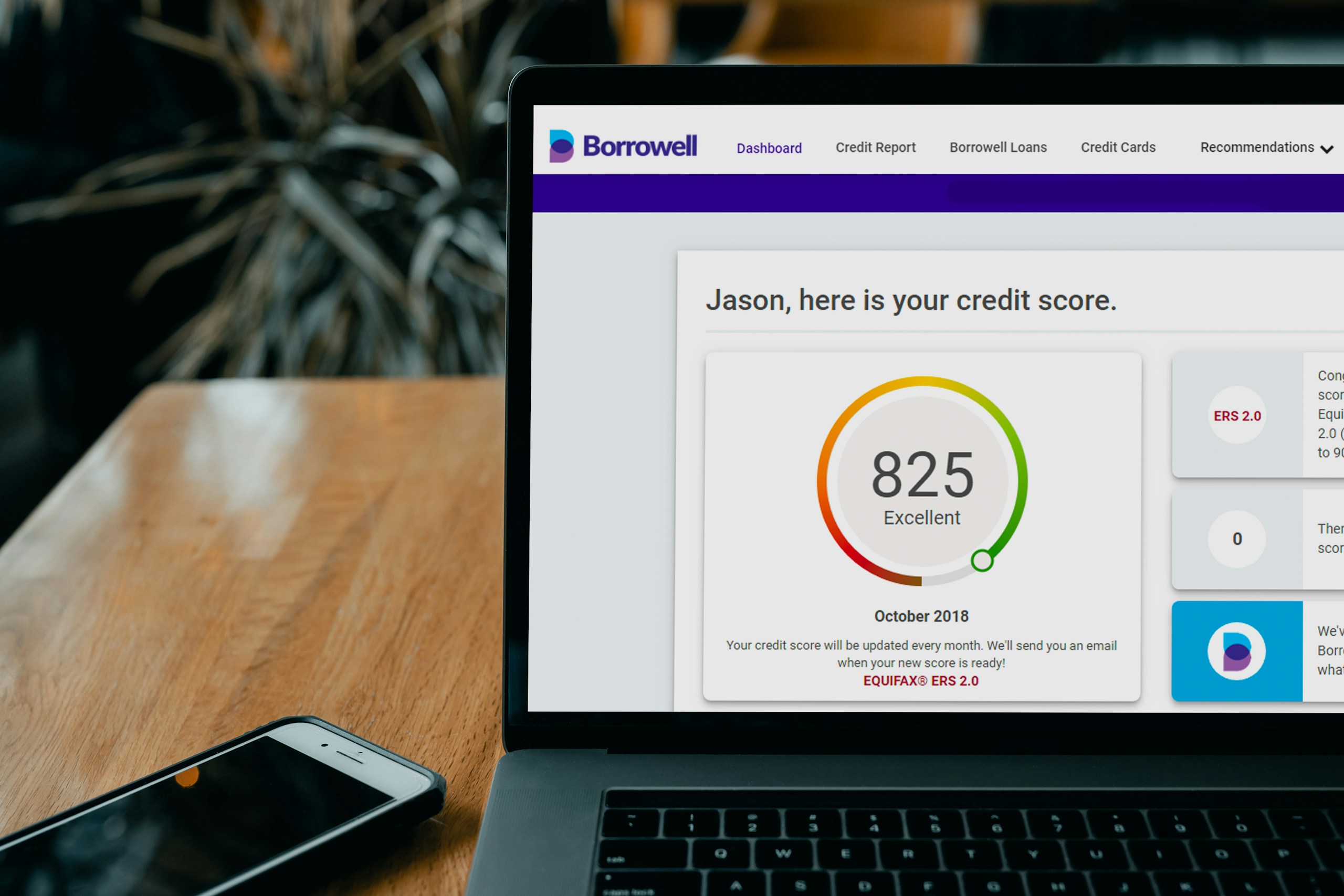 Check your credit score with Borrowell!