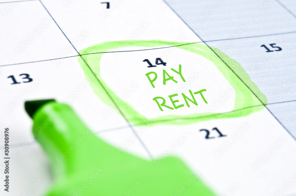 Pay rent mark