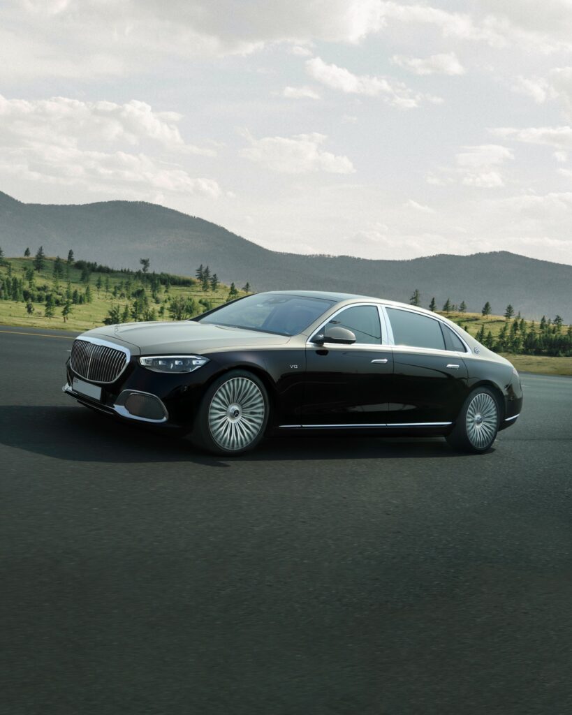 The new Mercedes Maybach on the road
