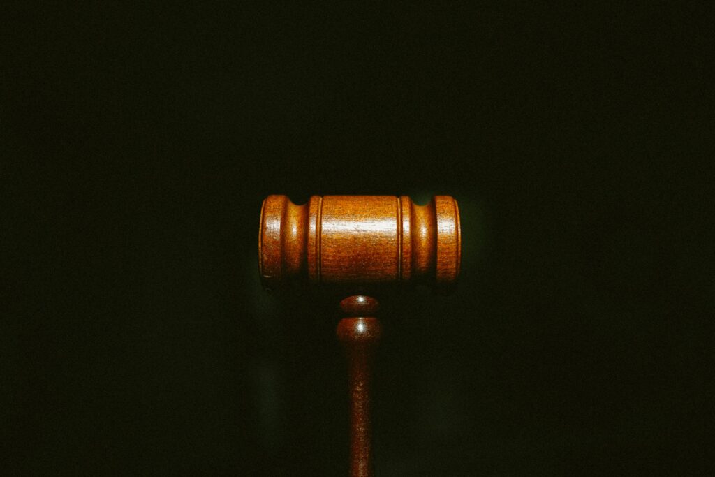 A wooden gavel.
